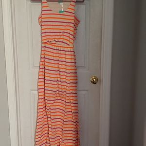 NWT August Salt Cotton Striped Maxi Dress, Size S